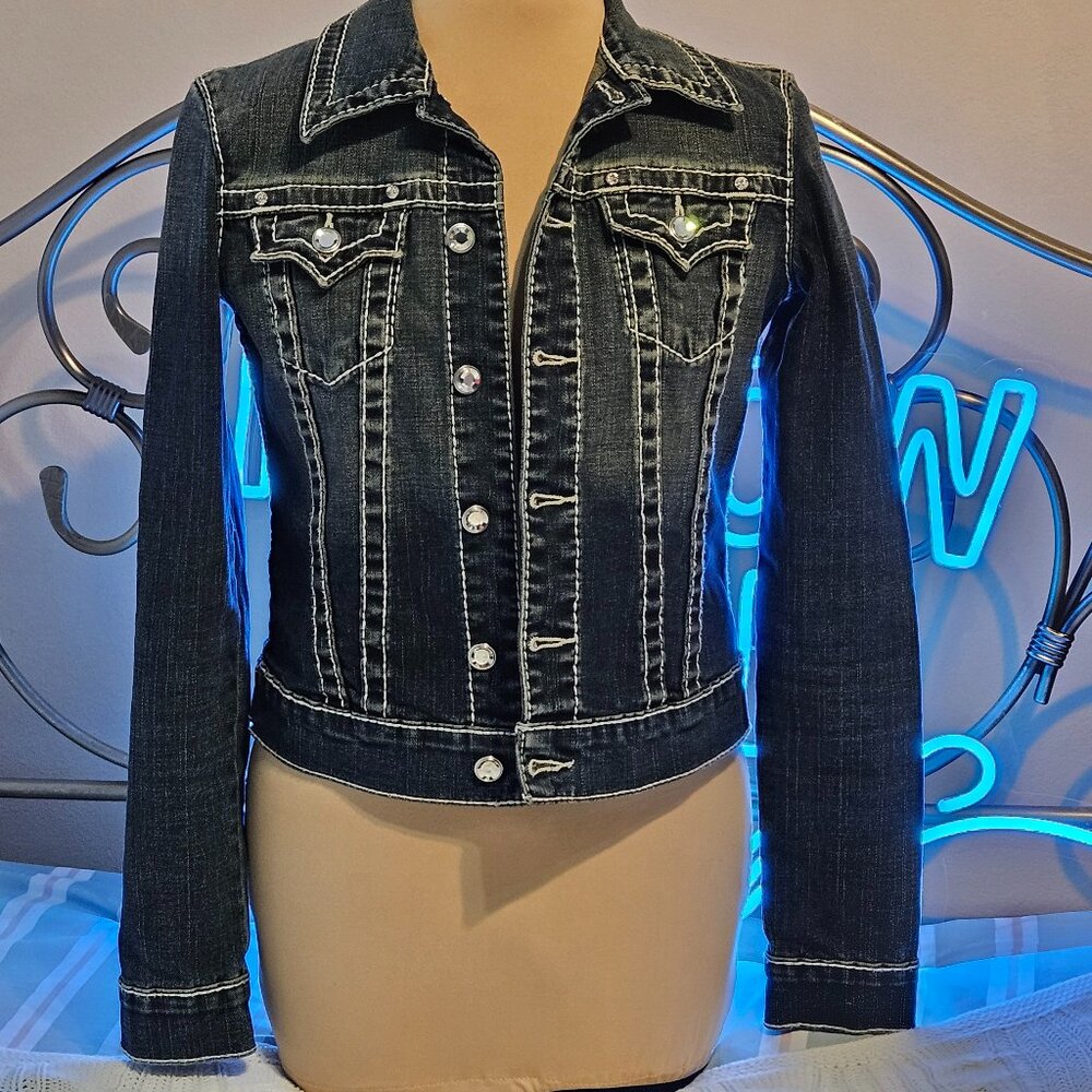 TRUE RELIGION Disco Emily Jean Jacket Size Small with COA